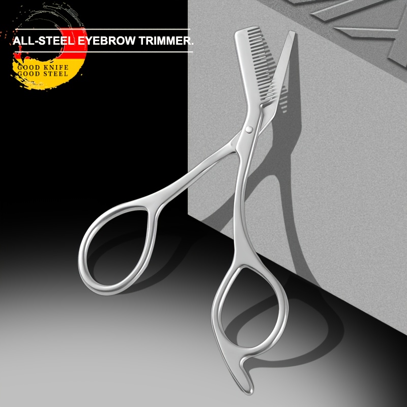 Men'S Grooming Eyebrow Trimming - Augenbrauen-Trimmschere aus Edelstahl mit Kamm, Gesichtspflege-Werkzeug