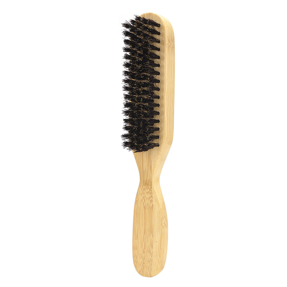 Men'S Grooming Tool - Wildschweinborsten-Bartbürste für Männer, Schnurrbart-Pflegewerkzeug mit Holzgriff,