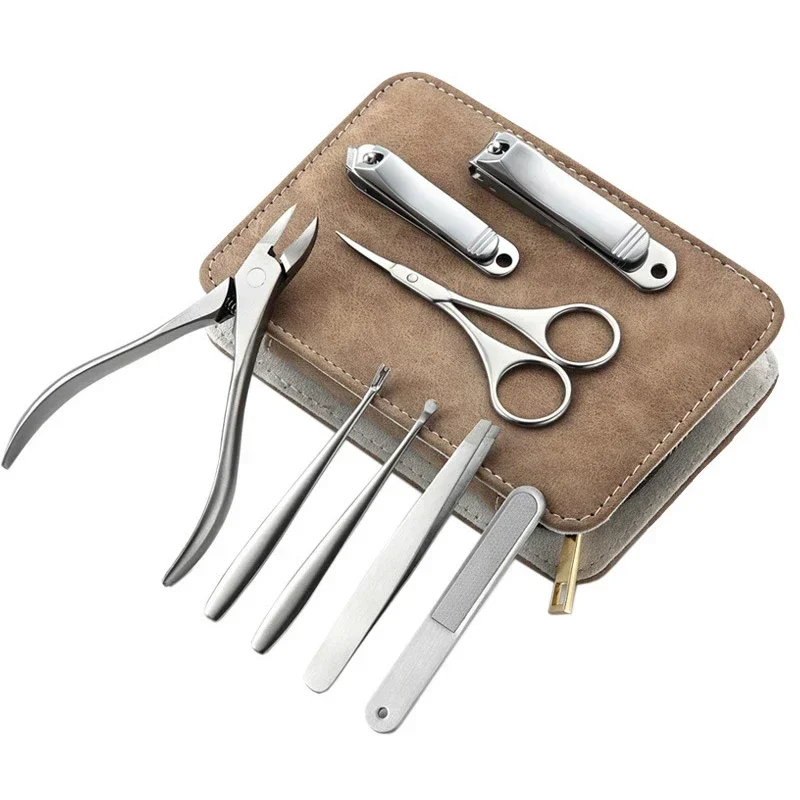 Men'S Grooming Tool - 8/12 stücke Professionelle Maniküre Kit Edelstahl