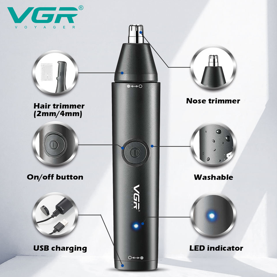 Men Grooming Hygiene - 2in1 Nass Trocken Nase Trimmer Für