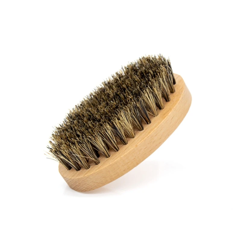 Men Grooming Hygiene - Bartpflegebürste, ovaler Herren-Bartbürste für Gesichtshaar, weiche