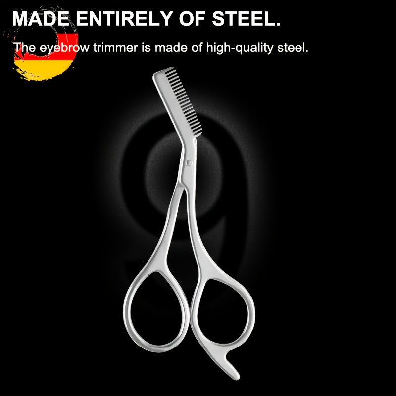 Men'S Grooming Eyebrow Trimming - Augenbrauen-Trimmschere aus Edelstahl mit Kamm, Gesichtspflege-Werkzeug
