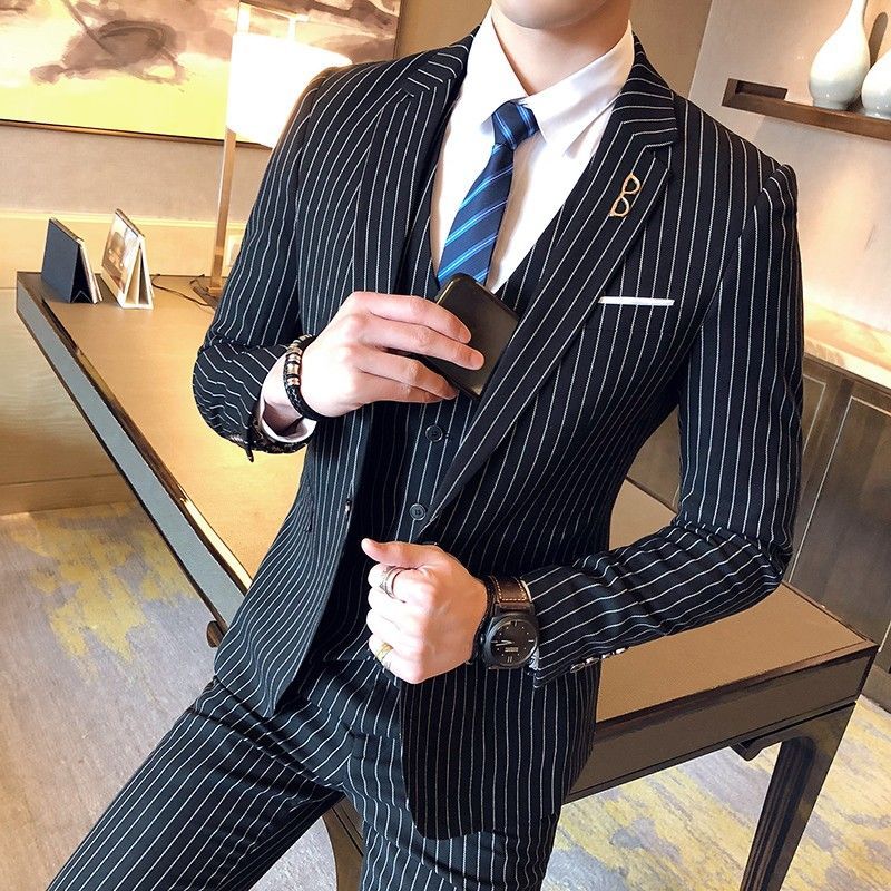 Herren Slim Fit Nadelstreifen- – Men'S Grooming Uk Bewertung und Preis